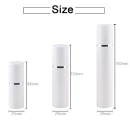 15 30 50ML Empty refillable white high-grade airless vacuum pump bottle Plastic cream lotion Container Tube Travel Size EEF3935