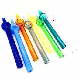 QBsomk Mini nectar collector 5inches mini nectar straw nectar taster glass smoking accessories mix colors for choice