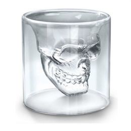 25ML Wine Cup Skull Glass Shot Glass Beer Whiskey Halloween Decoration Creative Party Transparent Drinkware Drinking Glasses w-00583