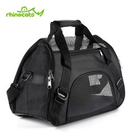 Pet Carrier For Cat Dogs Bag Breathable Travel Transport Carrying Bag Sling Backpack Pomeranian Chihuahua Small Animals Handbags LJ201201