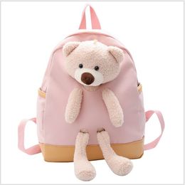 2022 crianças cartoon urso boneca sacos de escola meninos meninas mochilas crianças kindergarten saco de escola criança bolsas de princesa