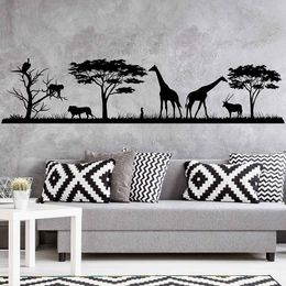 African Safari Jungle Stickers Decals Home Animal Wall Vinyl Decal Nursery Decor Room Decoration 3117 201106