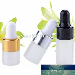 100pcs 1ml,2ML,3ml Frosted Clear Glass Bottles with Dropper Empty Essential Oil Bottle Mini Sample Vials Silver Collar Makeup