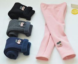 2-7 years old New Grils Pants Children spring autumn Winter Thick Warm trousers Girls Leggings Warm Elasti trousers