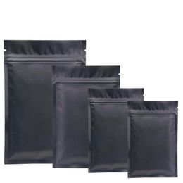 Black Plastic mylar bags Aluminium Foil Zipper Bag for Long Term food storage and collectibles protection 8 Colours two side Coloured packaging