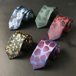 Neck Ties Sitonjwly Business Neckties Tie For Mens Polyester Floral Female Skinny Wedding Gentlemen Cravat Corbatas Custom LOGO1