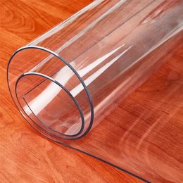 PVC Table Mat Transparent D' Waterproof Rugs And Carpets For Home Living Room cloth Glass Soft Cloth Cover 1.0 mm 220301