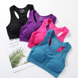 Padded Sports Bras Yoga Sport Bra Top Women Shockproof Breathable Fitness Running Gym Vest Top Sportswear