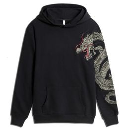 Embroidery Fleece Coat National Giant Popular Hoodie Yes Hooded Casual Animal Cotton None Hoodies Hip Hop New Arrival