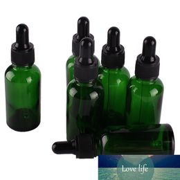 6pcs 30ml 1OZ Green Glass Dropper Bottles with Pipette Empty Perfumes Bottles Liquid Jars