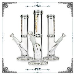 phoenix glass Water Bongs 10 inches Thick Glass Smoking Water Pipes hookah water pipes Heady Oil Dab Rig straight bong with 14mm bowl