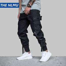 Hip Streetwear Men's Black Cargo Joggers Pants 2019 Men Military Style Casual Camouflage Pants Trousers Harem Pant WJ221 H1223
