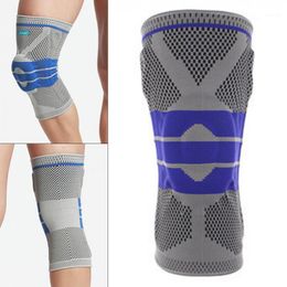 Elbow & Knee Pads 1PCS Weaving Silicone Supports Brace Volleyball Basketball Patella Protectors Sports Safety Kneepads Pad1