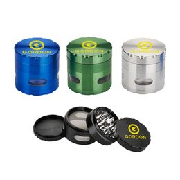 4 Parts Aluminium Alloy CNC Teeth Hand Crank Tobacco Crusher With Window Metal Herb Grinder Gadgets For Men