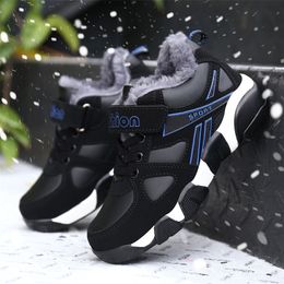 Winter Kids Shoes For Boys Sneakers Children Casual Shoes Girls Sneakers Anti-slippery Plush Fur Lining Warm School 201113