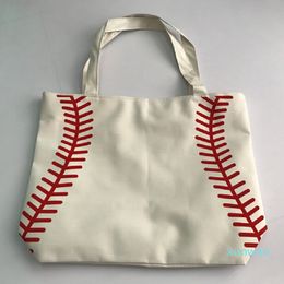 2022-small canvas bag Baseball Tote Bags Sports Bags Casual Tote Softball Bag Football Soccer Basketball Bag Cotton Canvas Material