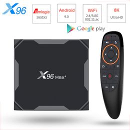 Android 9.0 TV BOX X96 MAX Plus Amlogice S905X3 4GB 64GB 8K 1000M Medie Player 2.4G&5G Dual WIFI Set TopBox TVStick