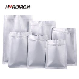 HARDIRON Thickened Pure Aluminum Ziplock Bags Powder Food Storage Zipper Bag Tea Packaging Bag Flat Bottom Pouch 201021