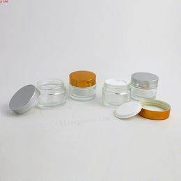 200 x50g Clear Glass Jar Pot Skin Care Cream Refillable Bottle Cosmetic Container MakeupTool With Plastic Lid For Travel Packinggood qualtit