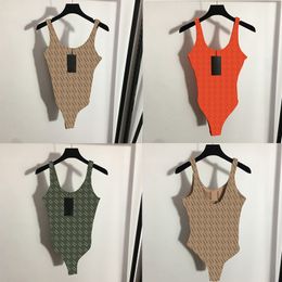Sexy Backless Swimwear for Women Shirts Fashion Brand Tights Swimsuit Summer Personality Designer One Piece Bikini