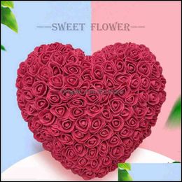 Decorative Flowers & Wreaths Festive Party Supplies Home Garden 3Size Heart Roses Artificial Wedding Festival Diy Decoration Gift S Valentin