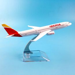 Airplane Spain Iberia Airlines A330 Aircraft Diecast Metal Airplanes Model 16cm 1:400 Plane Toy Gift LJ200930