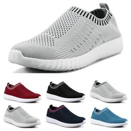 best lightweight running shoes UK - Best selling large size women's shoes flying woven sneakers one foot breathable lightweight casual sports shoes running shoes Nineteen
