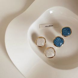 S1989 Hot Fashion Jewellery S925 Silver Post Earrings Cute Geometic Square Stud Earrings
