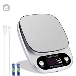 Mini LCD Digital Scale USB Powered Precision 0.1/1g Electronic Weighing balance Stainless Steel Kitchen Food Scale Measure Tools Y200328