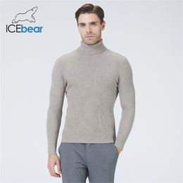 men's sweater solid Colour Turtleneck fit knittwear fall sweaters comfortable slim brand clothing 8878 211221