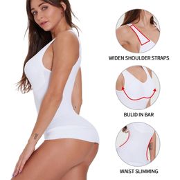 Cami Shaper Tank Top Waist Trainer binders shapers modeling strap body tummy shaper corset shapewear slimming girdle belts faja 201222