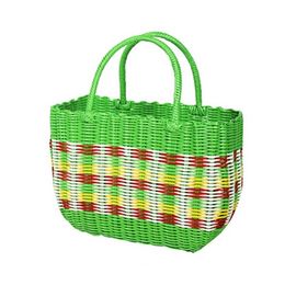Eco-friendly Baskets Picnic Basket Dirty Clothes PVC Storage Laundry Basket with Handle C0125