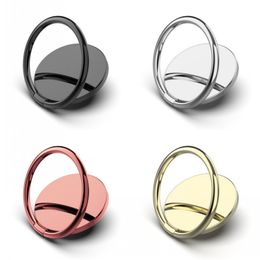 Mobile Cell Phone Grip Ring Holder Metal Universal 360 Degree Rotation Finger Socket Holder Magnetic Car Bracket Stand Accessories 4 Colours