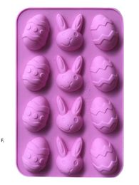 6-Cavity Easter Egg Shaped Silicone Chocolate Mould DIY Baking Cake Mould Random Colour Cake Tools RRA11326