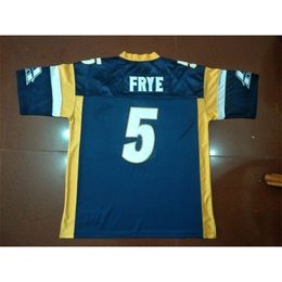 2604 #5 Akron Zips Game Used FRYE real Full embroidery College Jersey Size S-4XL or custom any name or number jersey