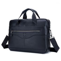Briefcases YourSeason Briefcase Men Computer Bags 2021 Large Capacity Handbags Solid Color Mens Business Laptop Bag Genuine Leather1