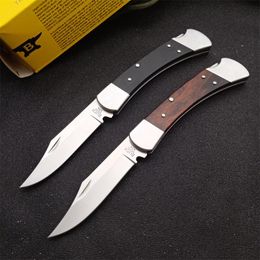 -Deux types de haute qualité classique 110 couteau pliant 440C lame en acier de lame + bois de sable américain bois / en acier tête + g10 poignée outil extérieur