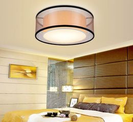 New Modern Ceiling Light LED Lamp Diameter Cloth+Iron Lamp Shade Simple Room Bar Home Ceiling Lighting Bedroom Light Fixture