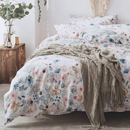 Svetanya Pastoral Cotton Bedding Set Single Double Size Colourful printing Bed Linen Y200417