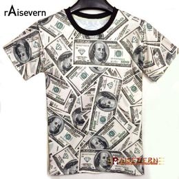 Men's T-Shirts Wholesale- Funny! 2021 Summer Fashion Women/Men T-shirt The Money Dollar Print O-neck Novely 3d T Shirt Tops Shirts Unisex To