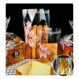 Gift Wrap 100pcs Bread Pocket Transparent OPP Bags Toast Baking Products Dried Fruit Package Packaging Pouch Clean Clear Packaging1