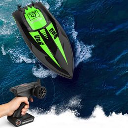 2.4G RC Boat 40km/h Brushless High Speed Double-Layer Waterproof with Water Cooling System Automatic yaw correction Anti-collis