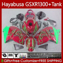 Hayabusa For SUZUKI GSXR 1300CC GSXR-1300 1300 CC 02 03 04 05 06 07 Body 74No.250 GSX-R1300 GSX R1300 96-07 GSXR1300 96 1996 1997 1998 1999 2000 2001 Fairings Green flames