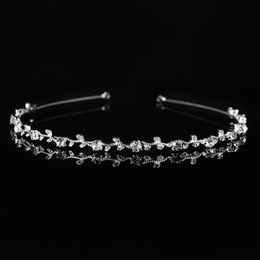 Headpieces new Rhinestones Crystal Wedding Headband Bridal Princess Crown Hair Accessories Bridesmaids Jewelry Women Headpieces