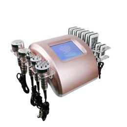 6 in 1 Ultrasonic Cavitation Slimming Machine Radio Frequency Face Lifting Lipo Laser Vacuum RF Skin Tightening Weight Fat Loss Body Shaping