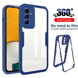 360 Full Body Built-in Screen Protector Cases All-Inclusive TPU PC Rugged For Samsung A02 A2 A22 A32 A52 A72 A82 A02S A03S A13 A33 A53 A73 5G A03 Core M52 A30 A51 A71 A10S A21S