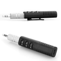 Klipsli Kablosuz Aux Bluetooth 4.1 Araç Kulaklık Hoparlörü için Alıcı 3.5mm Bluetooth Ses Müzik Adaptörü Jak
