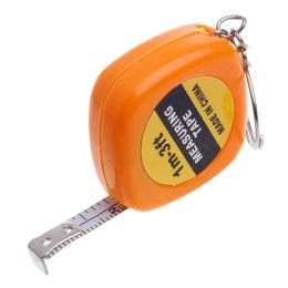 Mini 1M Tape Measure With Keychain Small Steel Ruler Portable Pulling Rulers Retractable Tape Measures Flexible Gauging Tools fast ship