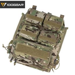 IdoGear Taktik Kılıfı Çanta Zip Panel Modüler Sırt Çantası Plaka W / Mag AVS JPC2.0 CPC Yelek 3573 220218