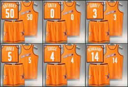 Suit Cole Anthony Jalen Suggs Tyrese Maxey Herbert Jones Josh Giddey Jalen Green MarJon Beaucham 2022 Rising Stars Jersey Orange Uniform Shorts Sets